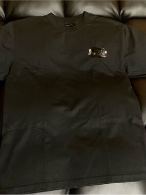 Balenciaga Black Short-Sleeve Crewneck Tee with Subtle Chest Print